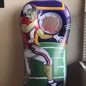 Inflatable football target trainer.